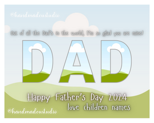 Father's Day Picture Frame Template – Editable Canva