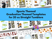 Load image into Gallery viewer, 2024 Sports Graduation Tumbler Designs – Canva Templates
