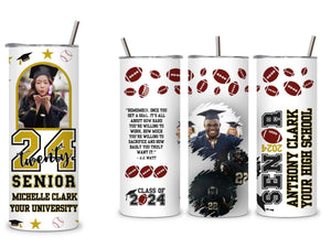 2024 Sports Graduation Tumbler Designs – Canva Templates