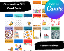 Load image into Gallery viewer, Graduation Gift Card Book for High School and College; Graduation Gift; Editable Canva Template; Instant Download
