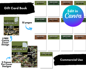 College or Military Gift Card Book – Customizable Canva Template