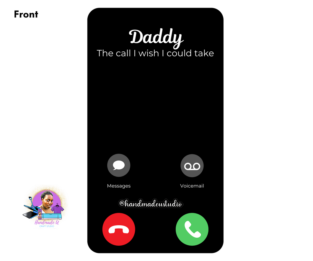 Memorial Phone Call Keychain Canva Template – Editable