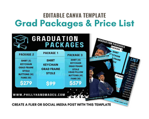 Graduation Packages and Price List  – Canva Template