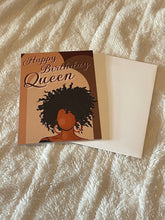 Load image into Gallery viewer, Happy Birthday Queen Notecard – Blank Inside
