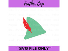 Load image into Gallery viewer, Feather Cap SVG Cut File  -  For RA Door Tags &amp; Crafting
