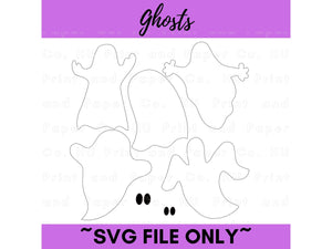 Ghosts Bundle SVG Cut File  -  For RA Door Tags & Crafting