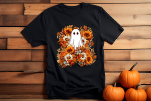 Halloween Spooky Ghost Floral PNG – Instant Download