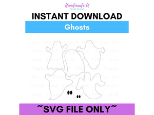 Ghosts Bundle SVG Cut File  -  For RA Door Tags & Crafting