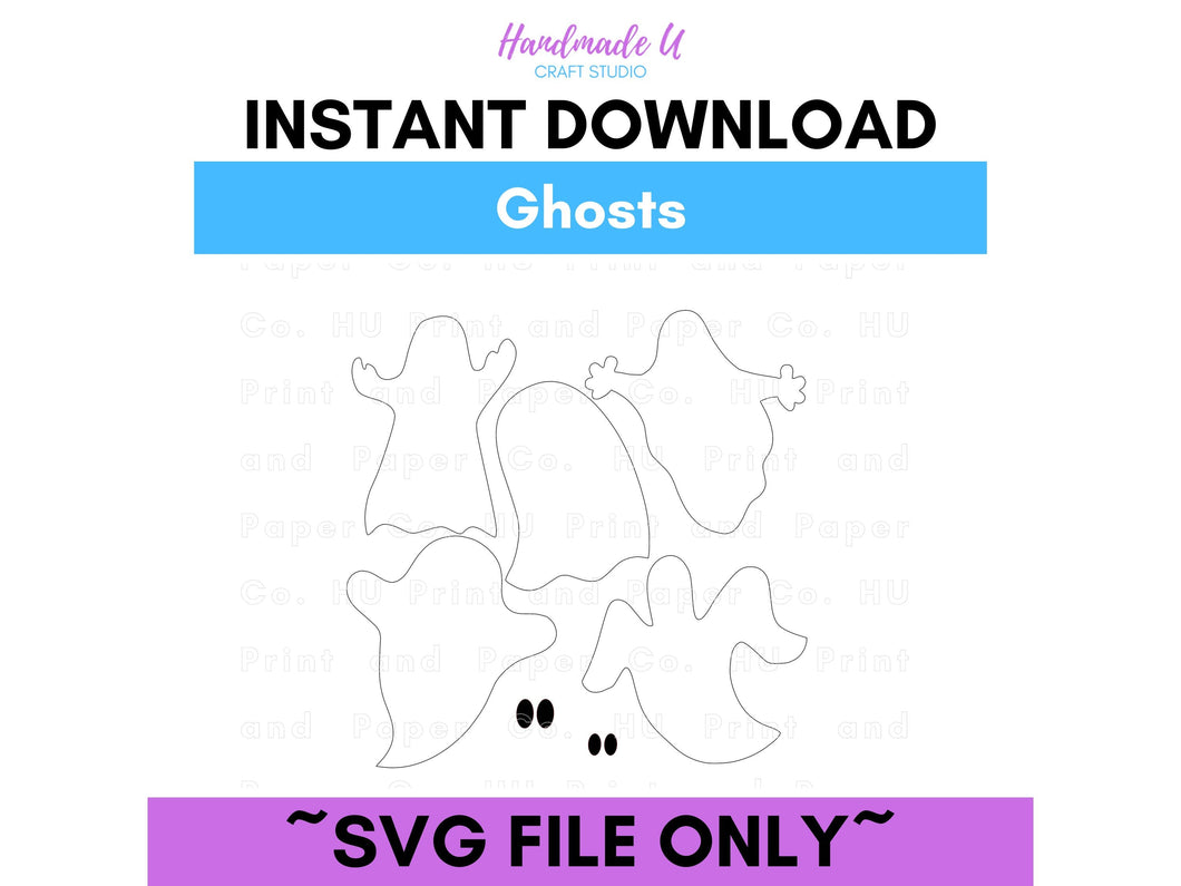 Ghosts Bundle SVG Cut File  -  For RA Door Tags & Crafting