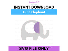 Load image into Gallery viewer, Elephant SVG Cut File  -  For RA Door Tags &amp; Crafting
