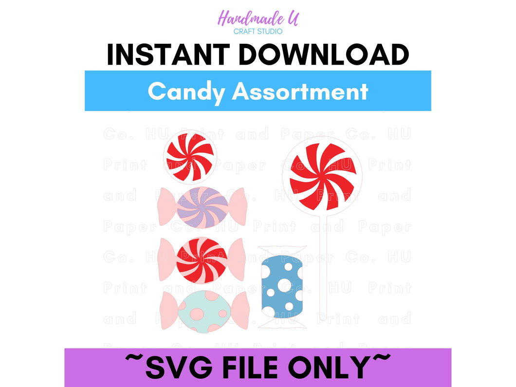 Candy Bundle SVG Cut File  -  For RA Door Tags & Crafting