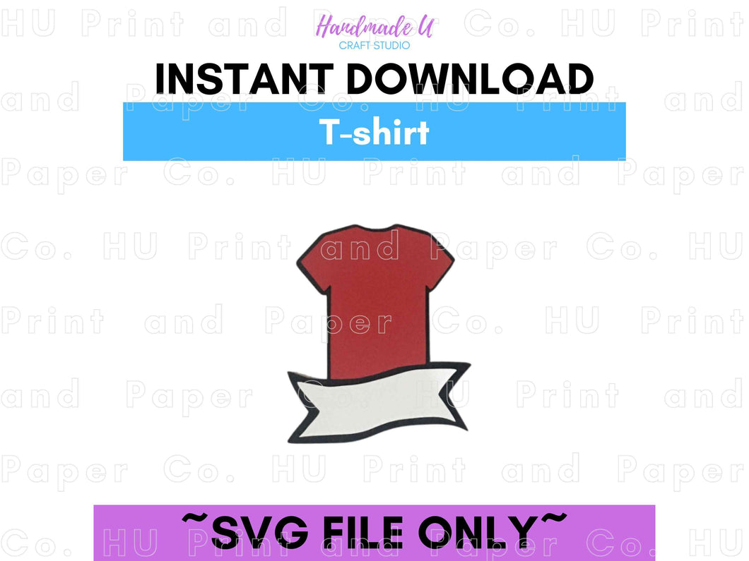 T-shirt SVG Cut File  -  For RA Door Tags & Crafting