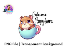 Load image into Gallery viewer, Cute as a Capy PNG Design – Instant Download
