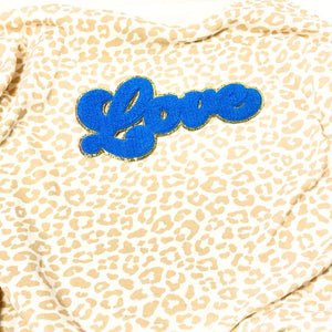 Love Chenille Patch - Gold Glitter Backing