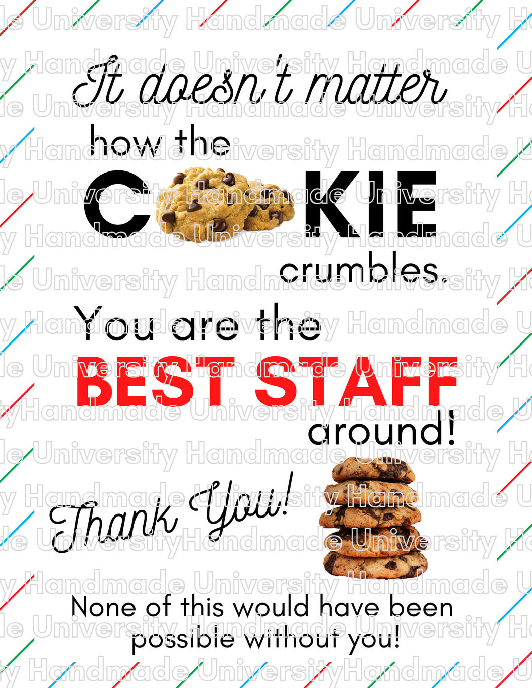 Cookie crumbles Staff Appreciation Postcard – Canva Template