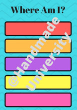 Load image into Gallery viewer, Colorful Where Am I Board – Printable
