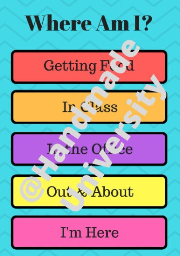 Colorful Where Am I Board – Printable