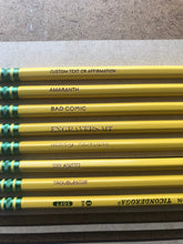 Load image into Gallery viewer, Custom Affirmation or Name Pencils | Back To School Supplies | Appreciation | Ticonderoga Pencils | laser etched | engraved
