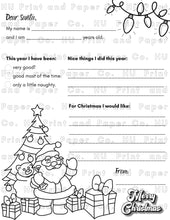 Load image into Gallery viewer, Dear Santa Letter Coloring Page – Printable PDF
