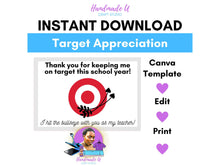 Load image into Gallery viewer, Target Appreciation Postcard – Printable Canva Template
