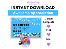 Load image into Gallery viewer, We Do Awesome Postcard – Printable Canva Template
