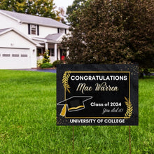 Load image into Gallery viewer, Graduation Yard Sign Canva Template &quot;Classic Black&quot; | Commercial Use
