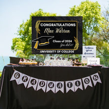 Load image into Gallery viewer, Graduation Yard Sign Canva Template &quot;Classic Black&quot; | Commercial Use
