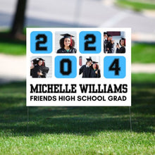 Load image into Gallery viewer, Graduation Yard Sign Canva Template &quot;Photo Blocks&quot; | Commercial Use
