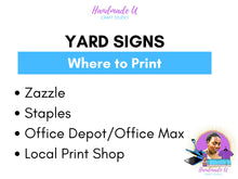 Load image into Gallery viewer, Graduation Yard Sign Canva Template &quot;2 Photo Outline Text&quot; | Commercial Use
