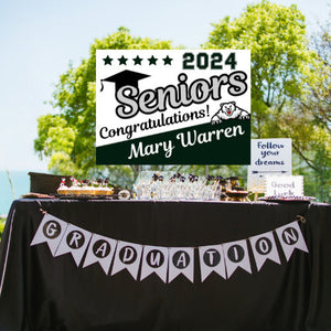 Graduation Yard Sign Canva Template "Uphill Seniors" | Commercial Use