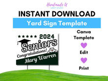 Load image into Gallery viewer, Graduation Yard Sign Canva Template &quot;Uphill Seniors&quot; | Commercial Use
