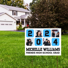 Load image into Gallery viewer, Graduation Yard Sign Canva Template &quot;Photo Blocks&quot; | Commercial Use
