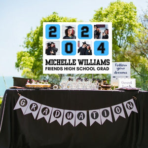 Graduation Yard Sign Canva Template "Photo Blocks" | Commercial Use